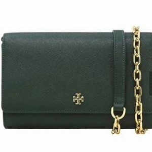 Tory Burch Robinson wallet on a chain handbag